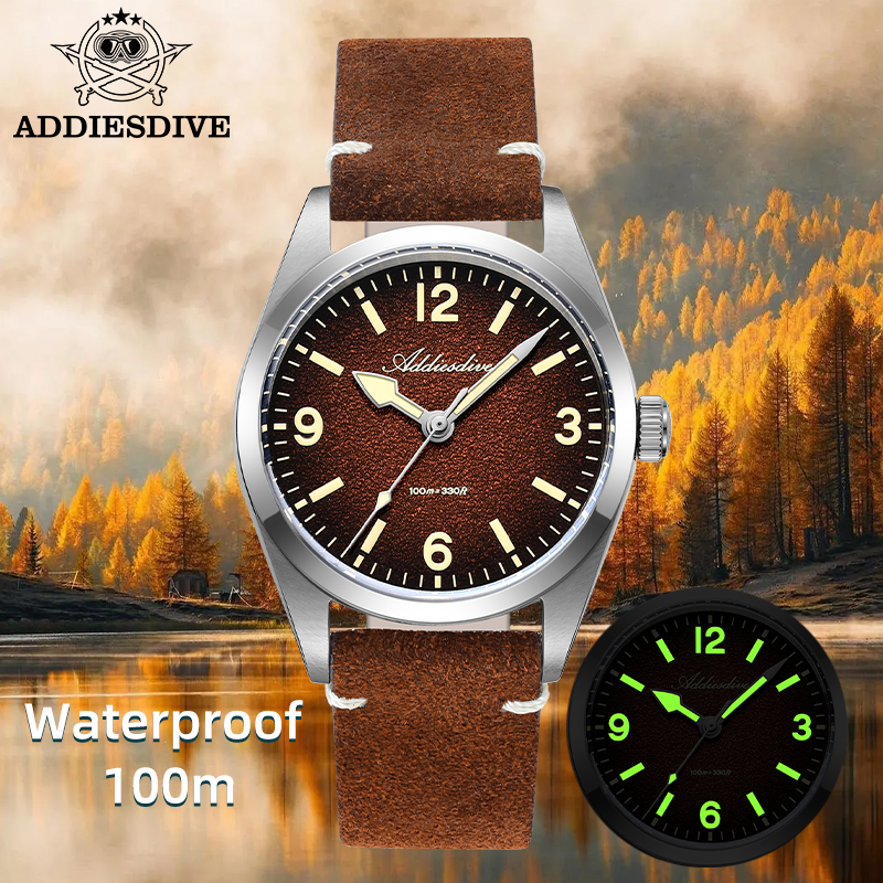 Luxury Watch On Wrist - ADDIESDIVE Japan 2035 Super Luminous Leather