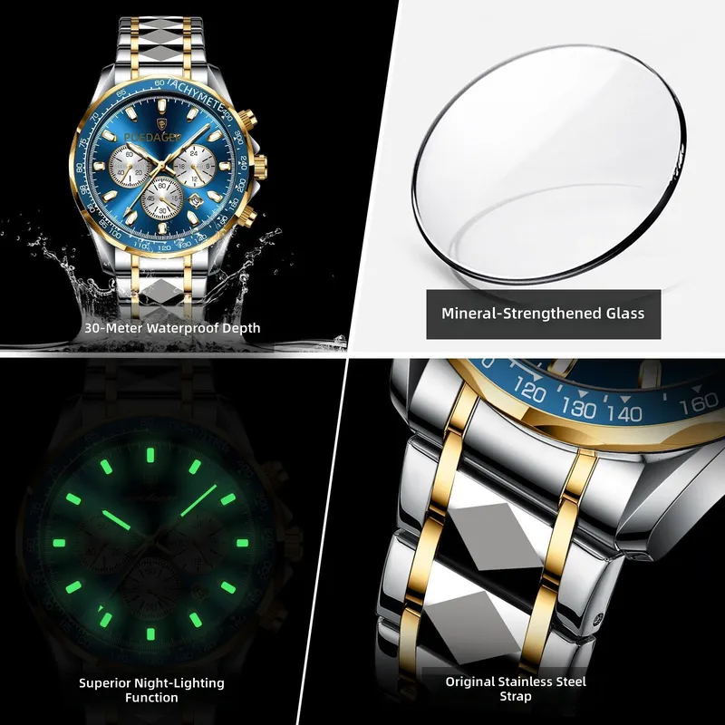 Luminous waterproof quartz men - Compass Watch Luxury ulasan dan harga
