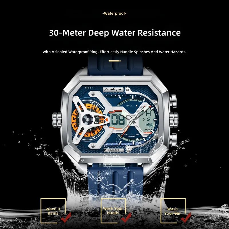 Men's multifunctional electron - Compass Watch Luxury ulasan dan harga