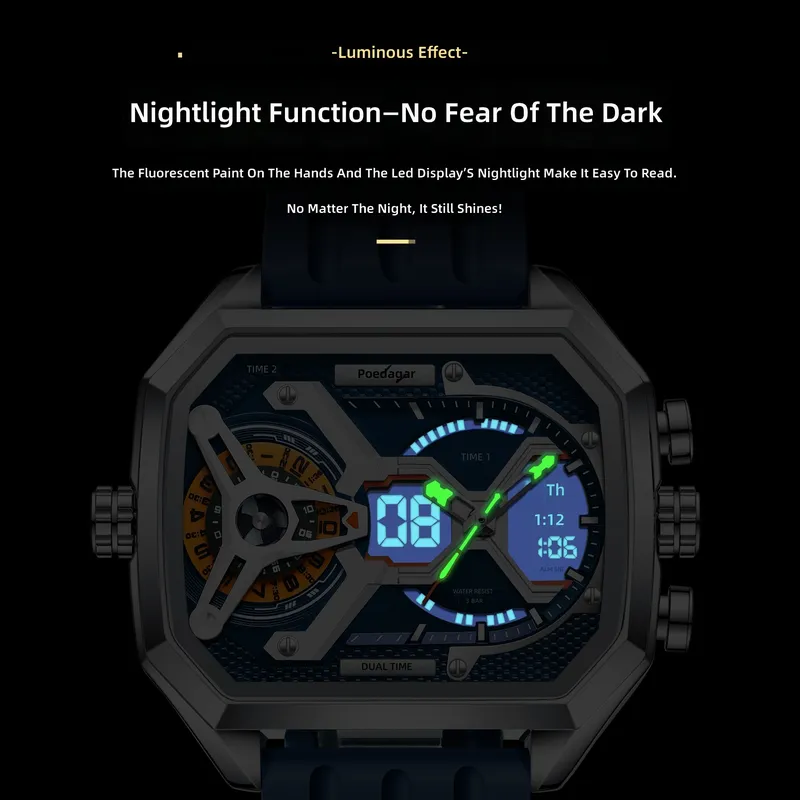 Men's multifunctional electron - Compass Watch Luxury ulasan dan harga