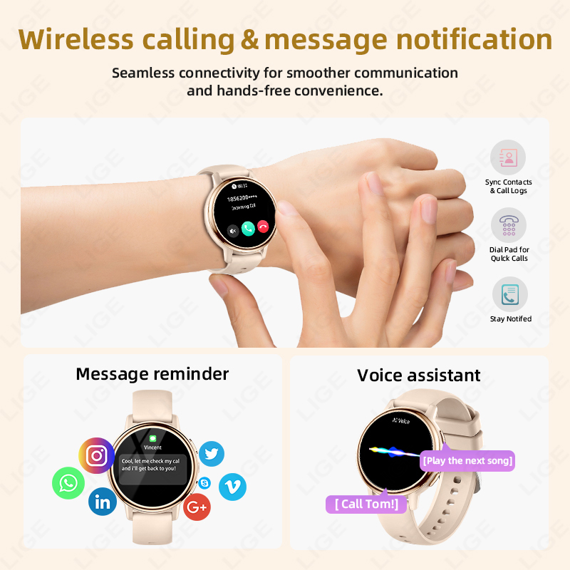 2026 LIGE Women Smart Watch Lu - Luxury Watch On Wrist ulasan dan harga