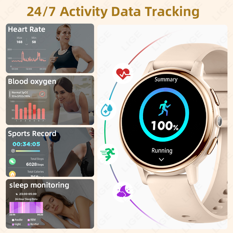 2026 LIGE Women Smart Watch Lu - Luxury Watch On Wrist ulasan dan harga