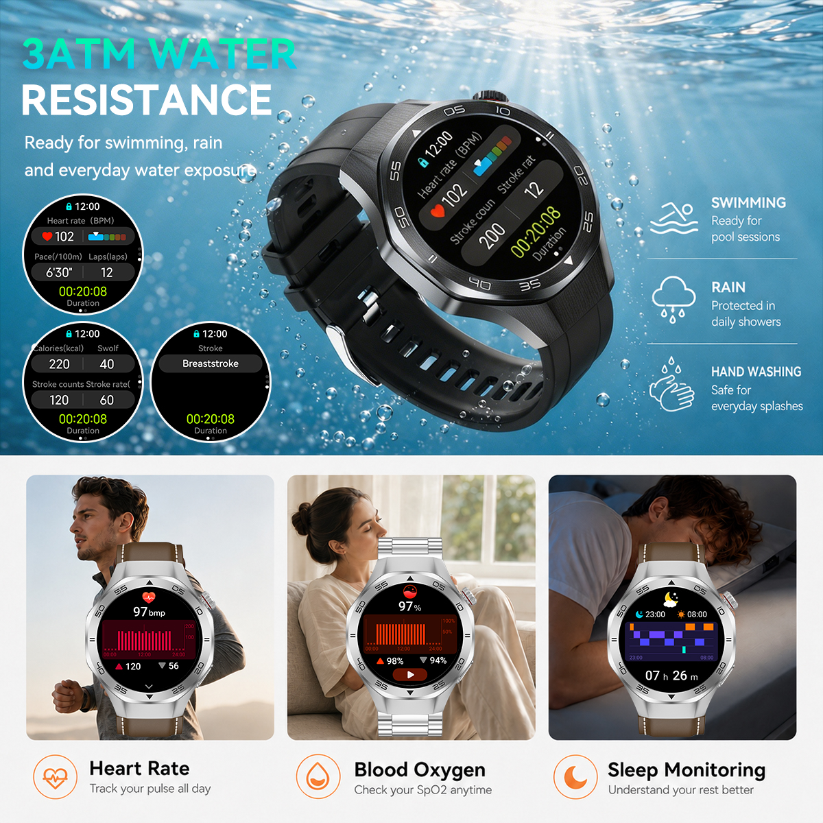 2026 Premium Watch 6 Pro Smart - Luxury Watch On Wrist ulasan dan harga