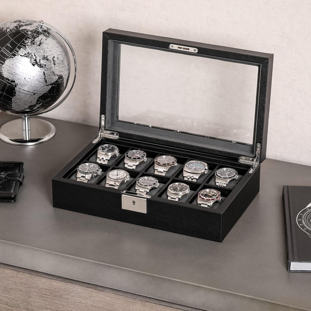 10 Slot Locking Leather Watch  - Luxury Watch Women ulasan dan harga