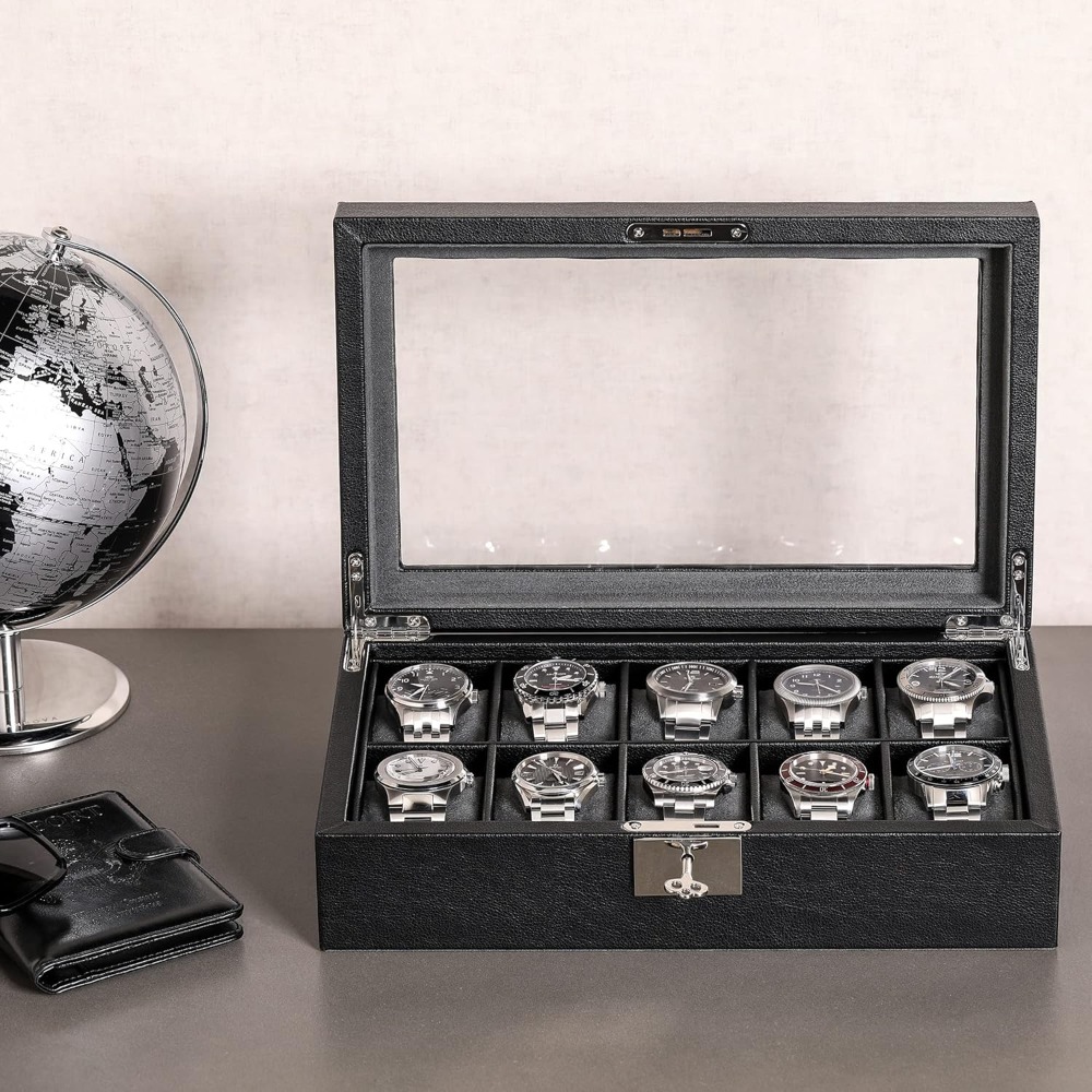10 Slot Locking Leather Watch  - Luxury Watch Women ulasan dan harga