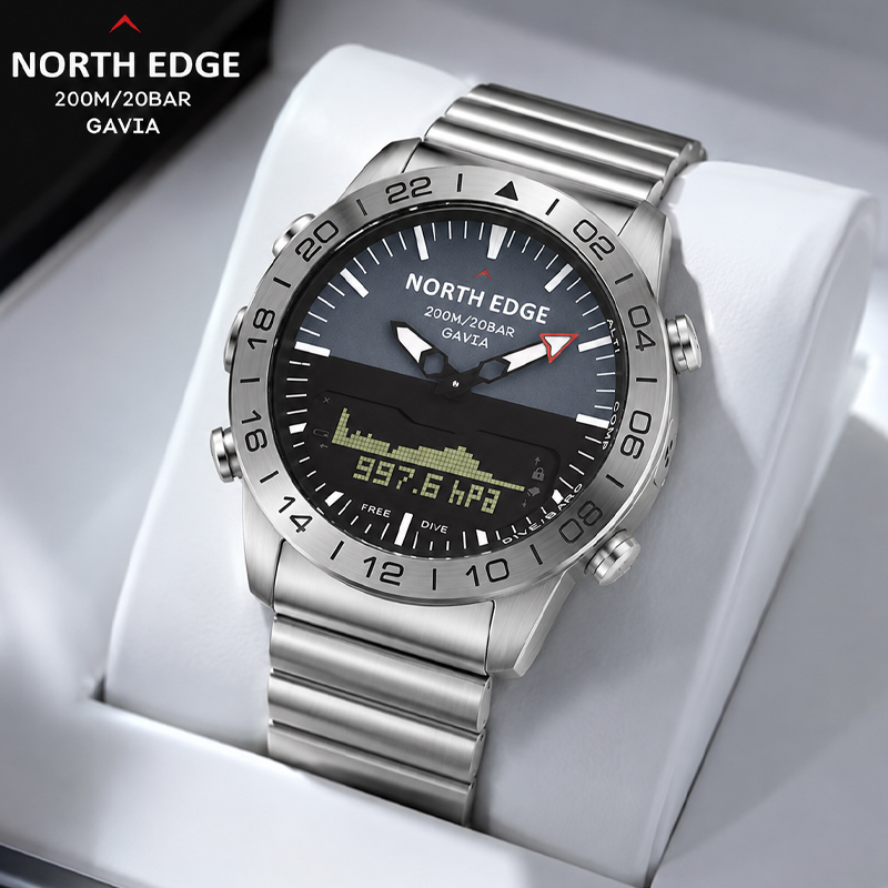 NORTH EDGE Men Dive Sports Dig - Compass Watch Luxury ulasan dan harga