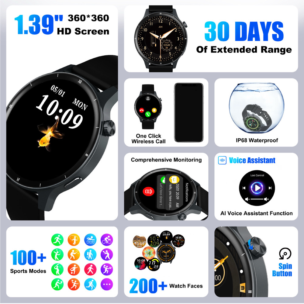 Clock Luxury Smart Watches Spo - Luxury Watch On Wrist ulasan dan harga