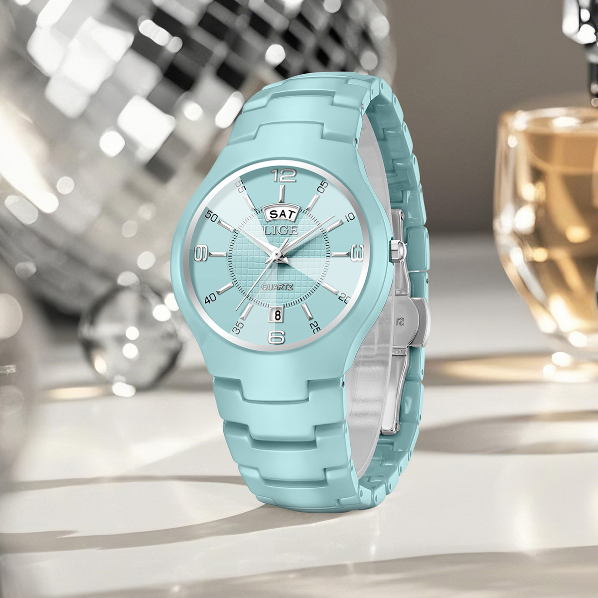 LIGE Luxury Elegant Quartz Wom - Luxury Watch Women ulasan dan harga