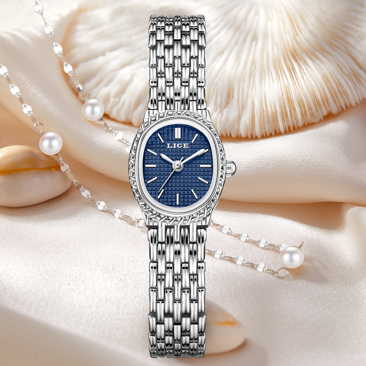 LIGE Fashion Luxury Quartz Wom - Luxury Watch Women ulasan dan harga