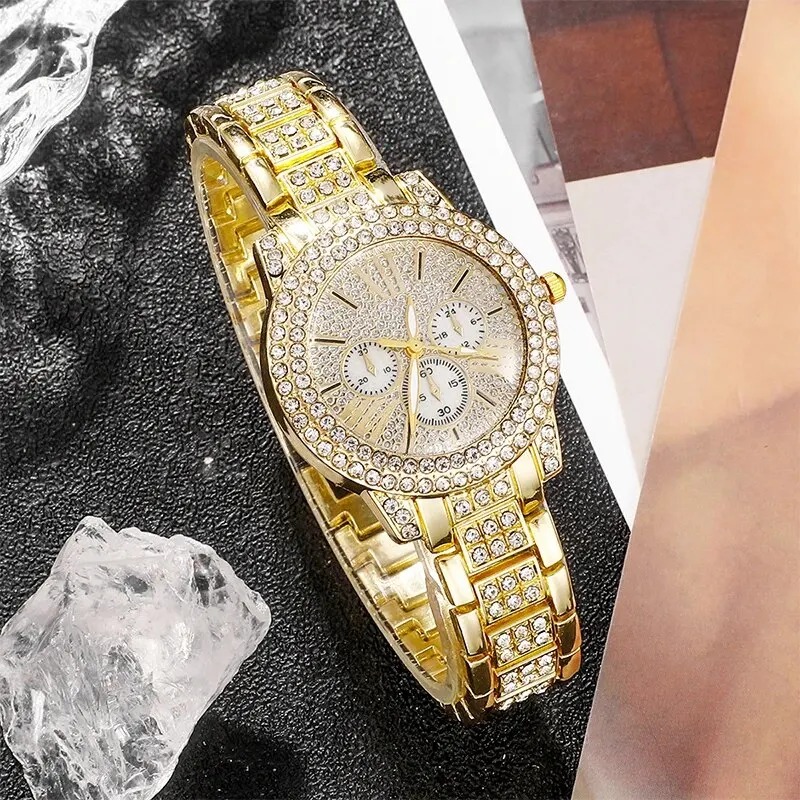Women's Quartz Watch Gold Luxu - Luxury Watch Women ulasan dan harga