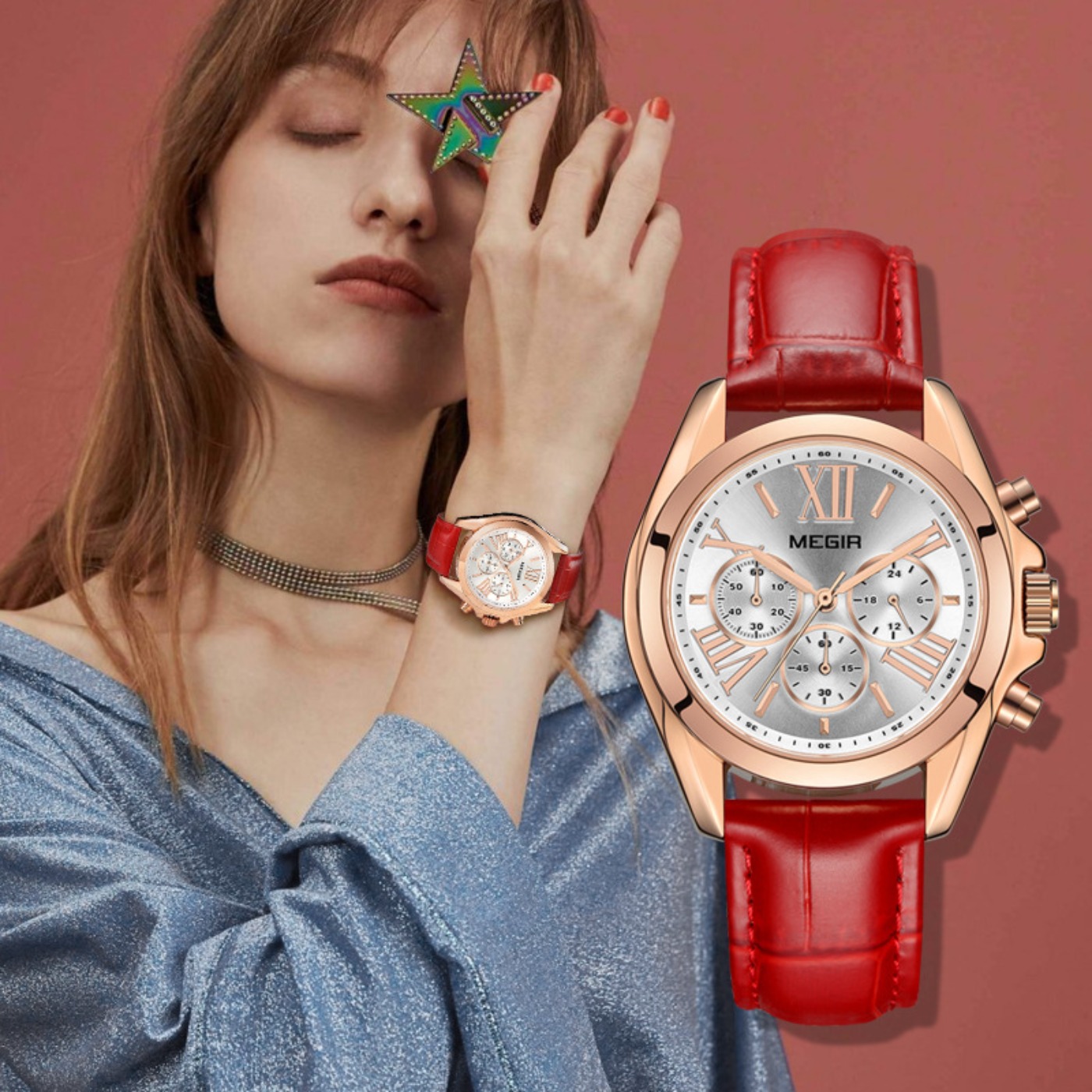 MEGIR New Luxury Leather Watch - Luxury Watch Women ulasan dan harga