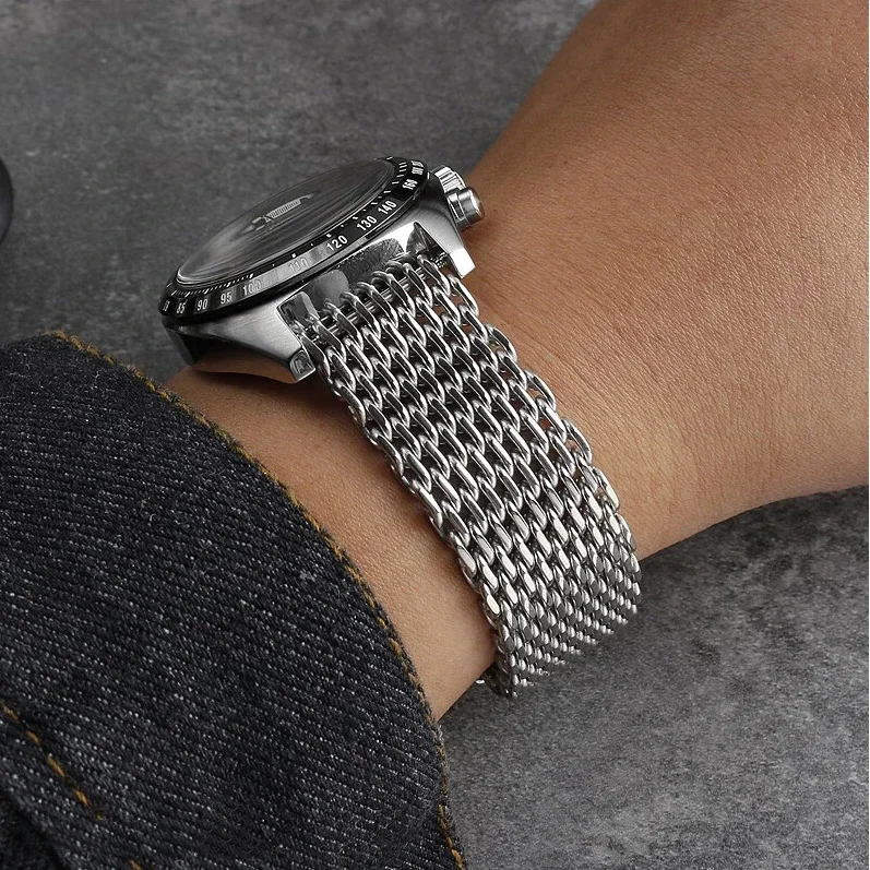 18/20/22/24mm Mesh Solid Stain - Luxury Watch Class ulasan dan harga