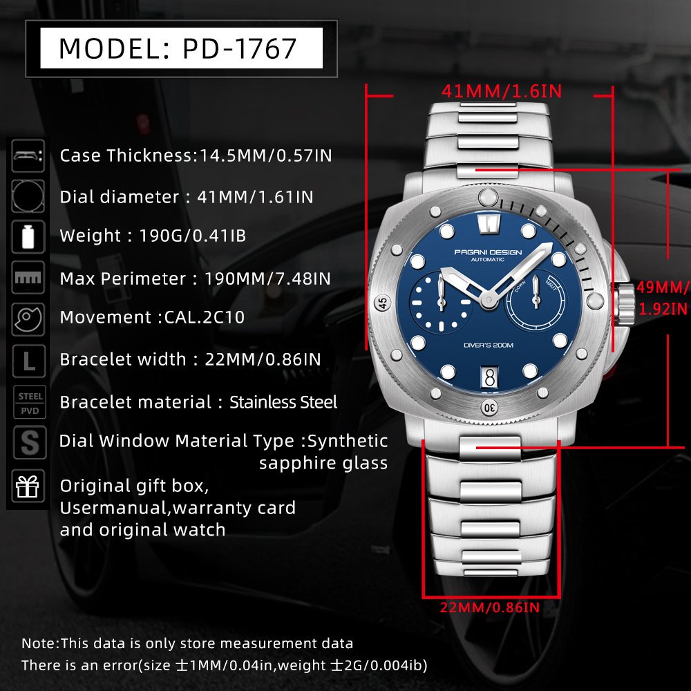 PAGANI DESIGN Top Brand Men's  - Luxury Watch Design ulasan dan harga