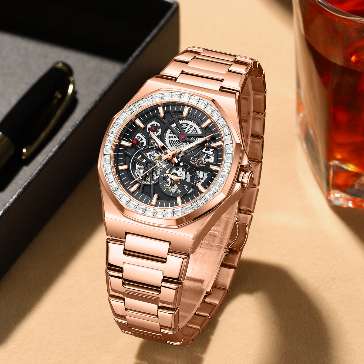 LIGE Original Design Mechanica - Luxury Watch Design ulasan dan harga