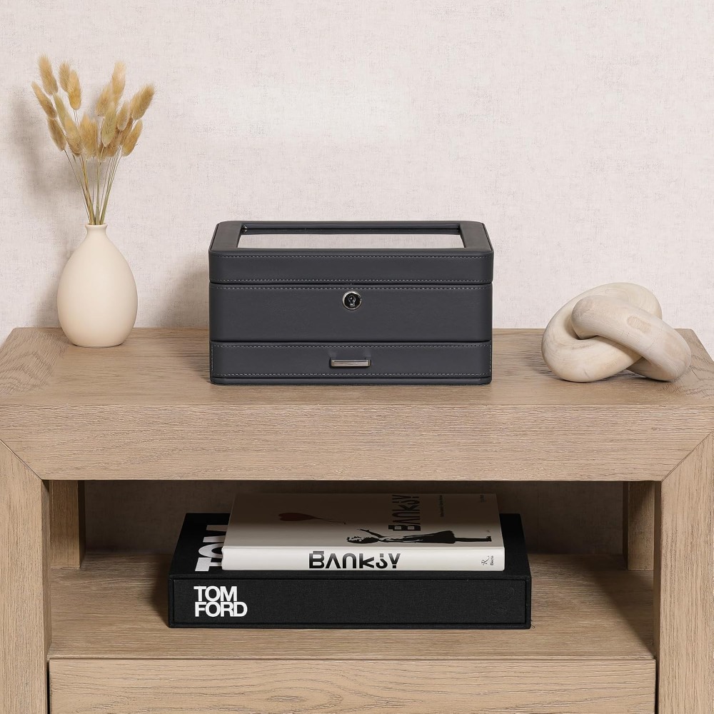 8 Slot Leather Watch Box with  - Luxury Watch Women ulasan dan harga