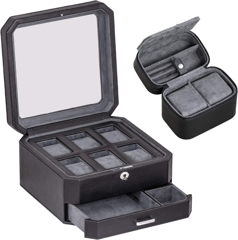 8 Slot Leather Watch Box with  - Luxury Watch Women ulasan dan harga