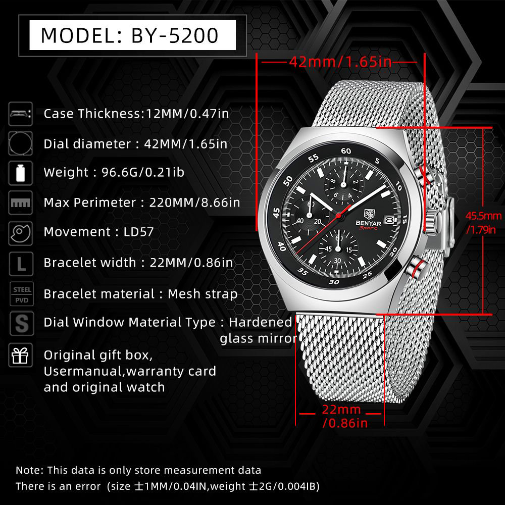 BENYAR Top Luxury Brand Men's  - Luxury Watch Design ulasan dan harga